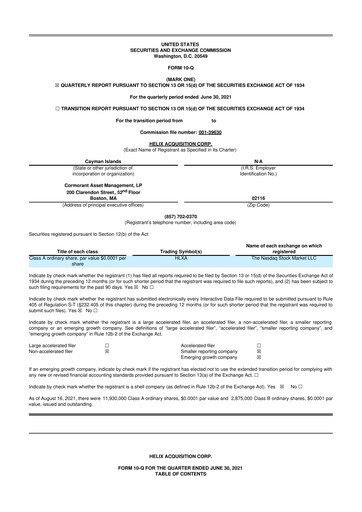 Miniature MoonLake Immunotherapeutics 10-Q Rapport trimestriel 2021 