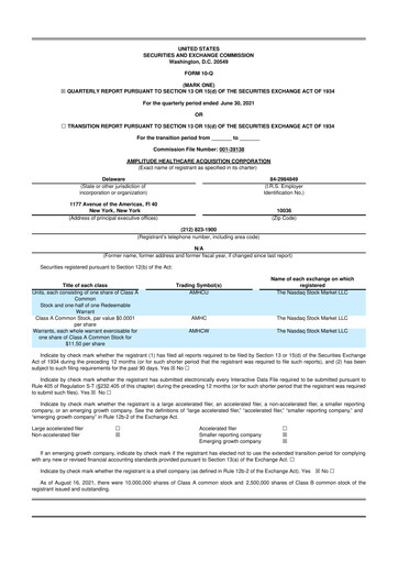 Miniature Jasper Therapeutics 10-Q Rapport trimestriel 2021 