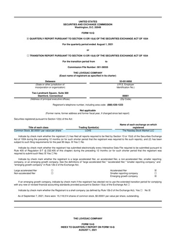 Thumbnail LoveSac
 10-Q Quarterly Report FY2022 
