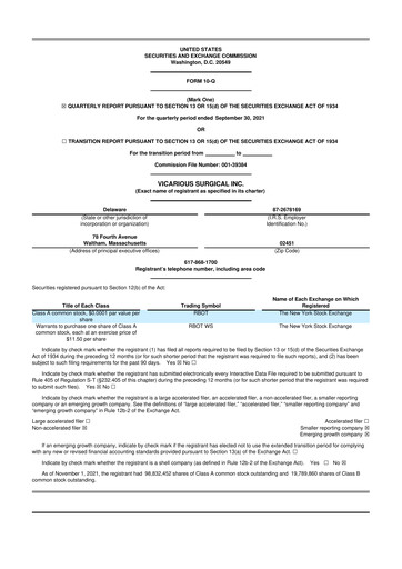 Thumbnail Vicarious Surgical 10-Q Quarterly Report FY2021 