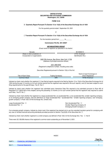 Thumbnail Air Industries Group 10-Q Quarterly Report FY2021 