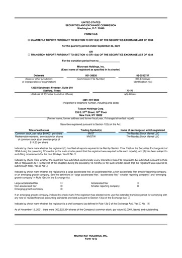 Thumbnail Microvast 10-Q Quarterly Report FY 