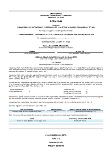 Vorschaubild Avalon GloboCare 10-Q Quartalsbericht 2021 