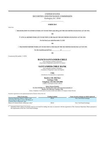 Thumbnail Banco Santander-Chile 20-F Annual Report 2021