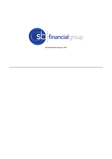 Miniature SB Financial Group 10-K Rapport annuel 2021