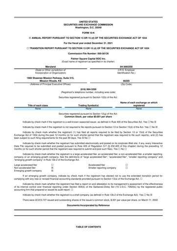 Thumbnail Palmer Square Capital BDC 10-K Annual Report 