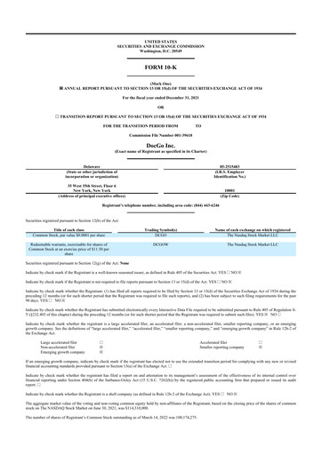 Miniature DocGo 10-K Rapport annuel 2021