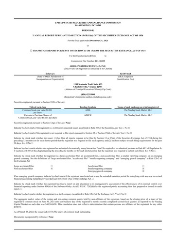 Thumbnail Adial Pharmaceuticals
 10-K Annual Report 2021
