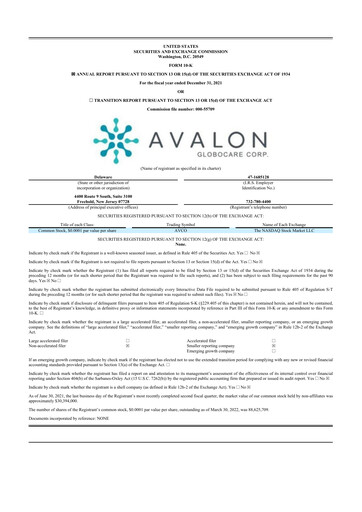 Vorschaubild Avalon GloboCare 10-K Jahresbericht 2021