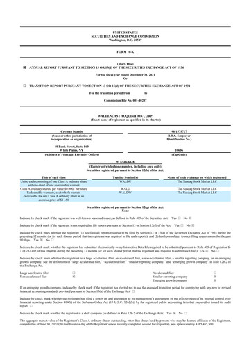 Thumbnail Waldencast 10-K Annual Report 2021