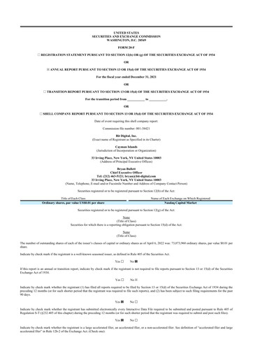 Thumbnail Bit Digital
 20-F Annual Report 2021