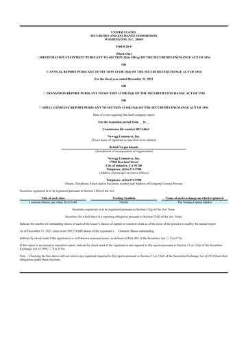 Thumbnail Newegg 20-F Annual Report 2021