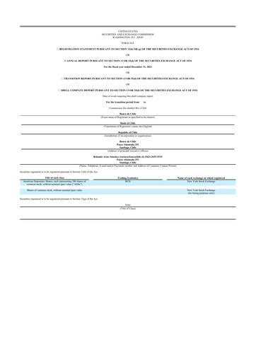 Thumbnail Banco de Chile
 20-F Annual Report 2021