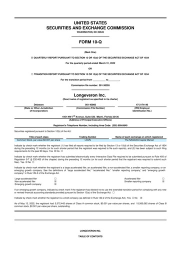 Thumbnail Longeveron 10-Q Quarterly Report FY2022 