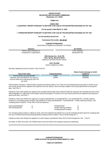 Thumbnail CuriosityStream 10-Q Quarterly Report FY2022 