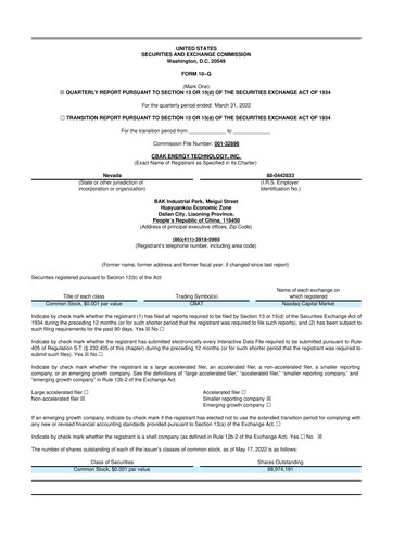 Thumbnail CBAK Energy Technology 10-Q Quarterly Report FY2022 
