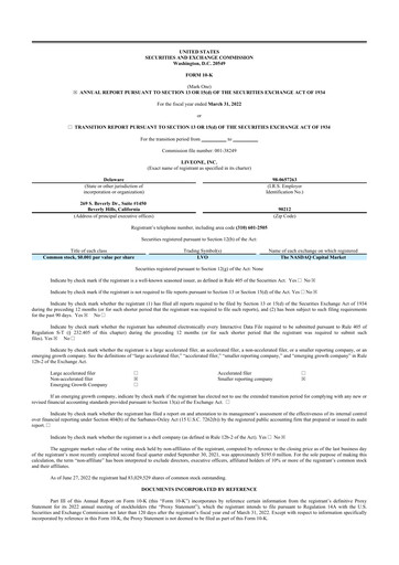 Thumbnail LiveOne 10-K Annual Report 2022