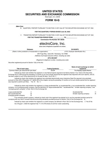 Thumbnail electroCore 10-Q Quarterly Report FY 