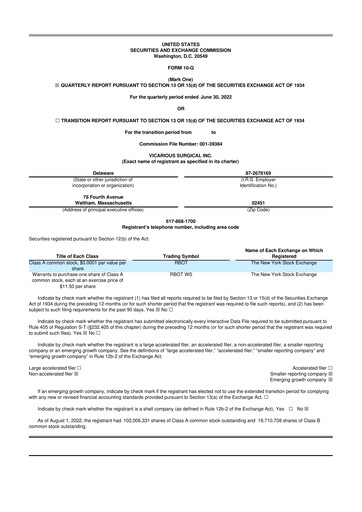 Thumbnail Vicarious Surgical 10-Q Quarterly Report FY2022 