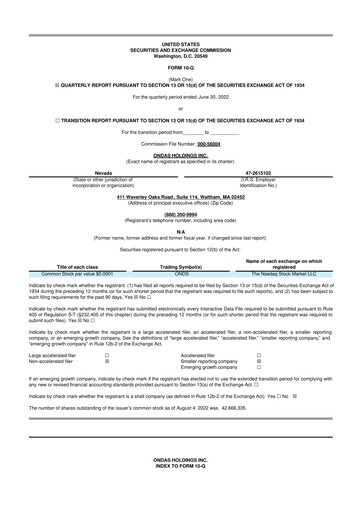 Thumbnail Ondas Holdings 10-Q Quarterly Report FY2022 