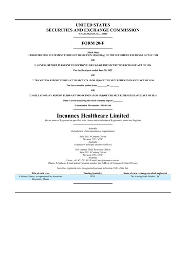 Thumbnail Incannex Healthcare 20-F Annual Report 2022