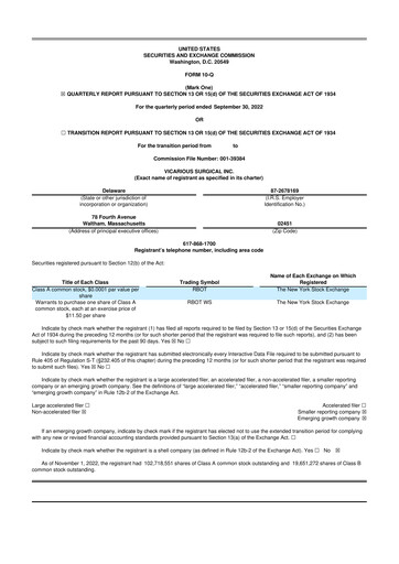 Thumbnail Vicarious Surgical 10-Q Quarterly Report FY2022 