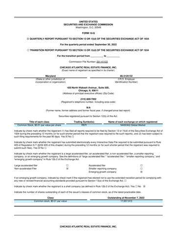 Thumbnail Chicago Atlantic Real Estate Finance 10-Q Quarterly Report FY 