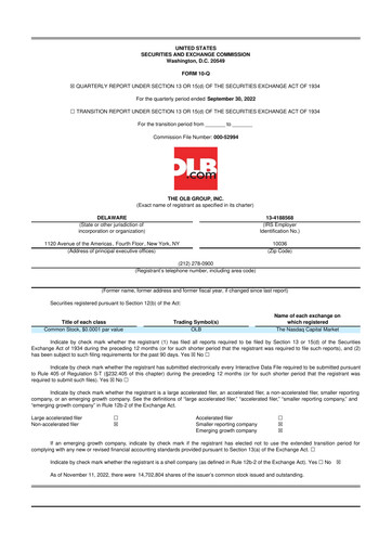 Thumbnail OLB Group 10-Q Quarterly Report FY2022 