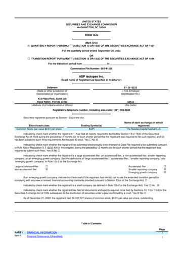 Thumbnail ASP Isotopes 10-Q Quarterly Report FY2022 
