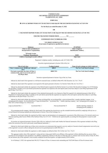 Thumbnail Vicarious Surgical 10-K Annual Report 2022
