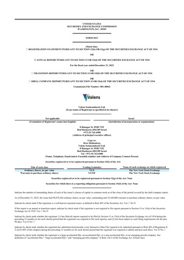 Thumbnail Valens Semiconductor 20-F Annual Report 2022