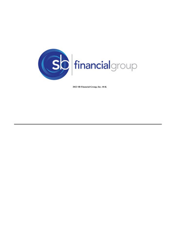 Miniature SB Financial Group 10-K Rapport annuel 2022