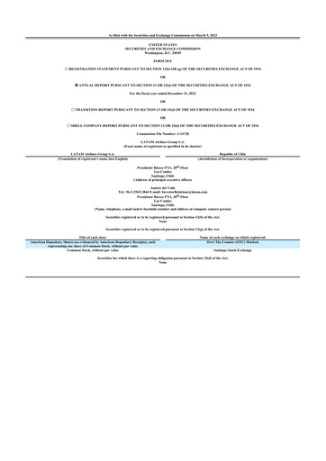 Thumbnail LATAM Airlines  20-F Annual Report 2022