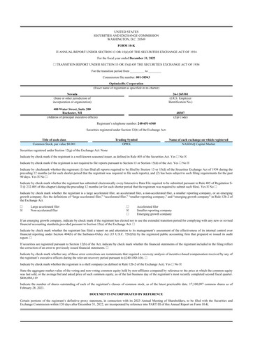 Thumbnail OptimizeRx 10-K Annual Report 2022