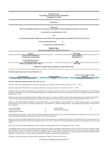 Miniature DocGo 10-K Rapport annuel 2022