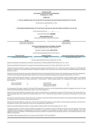 Thumbnail Ondas Holdings 10-K Annual Report 2022