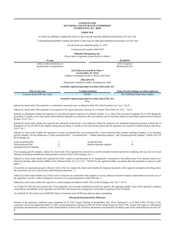 Thumbnail Relmada Therapeutics 10-K Annual Report 2022