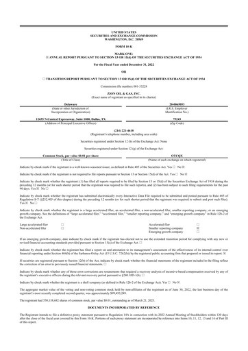 Vorschaubild Zion Oil & Gas 10-K Jahresbericht 2022