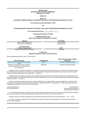 Thumbnail Vicarious Surgical 10-Q Quarterly Report FY2023 
