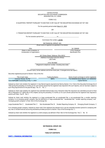 Thumbnail SB Financial Group 10-Q Quarterly Report FY2023 