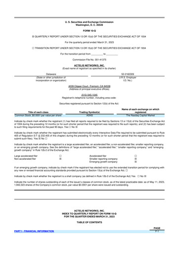 Thumbnail Actelis Networks 10-Q Quarterly Report FY2023 