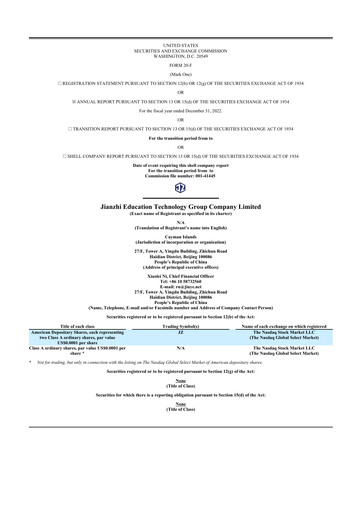 Thumbnail Jianzhi Education Technology Group 20-F Annual Report 2022