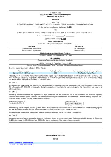 Vorschaubild Siebert Financial 10-Q Quartalsbericht 2023 