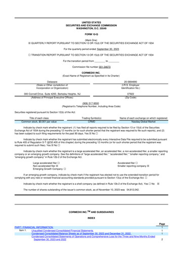 Thumbnail CorMedix 10-Q Quarterly Report FY2023 