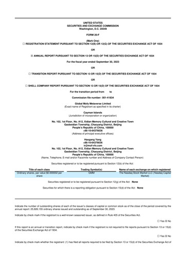 Thumbnail Global Mofy AI 20-F Annual Report 2023
