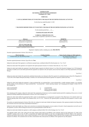Thumbnail Cadrenal Therapeutics 10-K Annual Report 2023