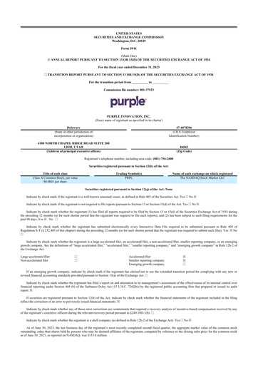 Thumbnail Purple Innovation
 10-K Annual Report 2023