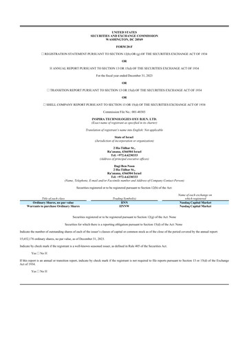Thumbnail Inspira Technologies 20-F Annual Report 2023