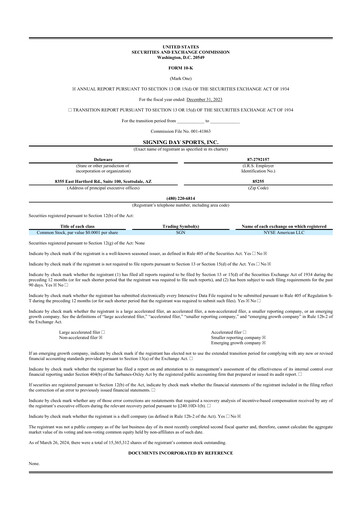 Thumbnail Signing Day Sports 10-K Annual Report 2023