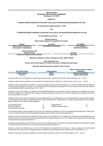 Thumbnail Borealis Foods 10-K Annual Report 2023